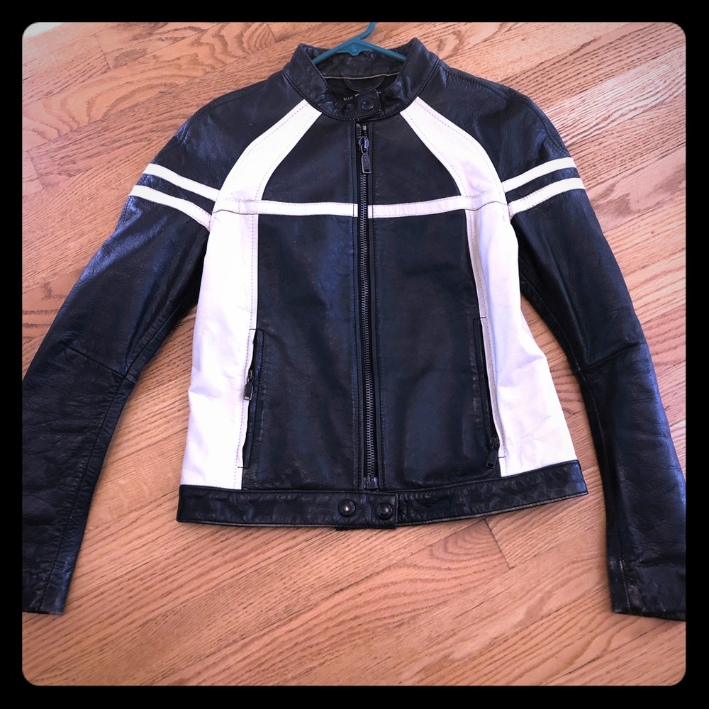 Italian Vintage Leather Biker Jacket - Gas Jeans Collection 2002.
